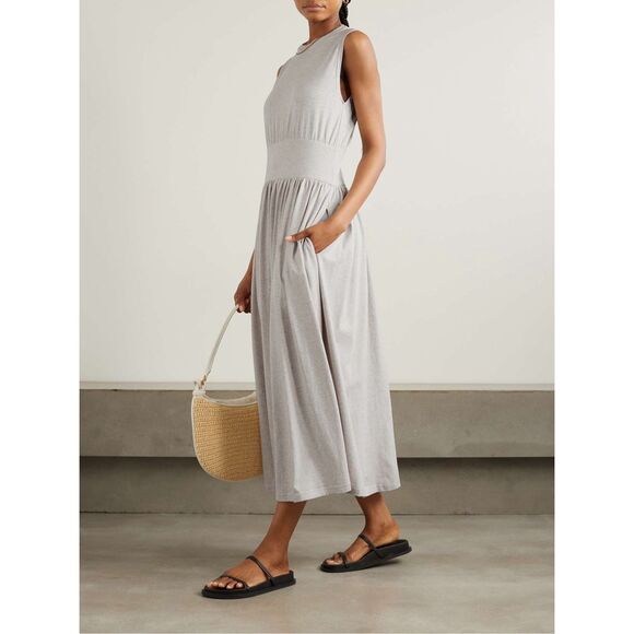 white christmas dresses TOTEME-Sleeveless Cotton Tee Dress-242WRD1783FB0093 OFF WHITE 059 – Dope